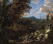 Wooded Hilly Landscape unknow artist